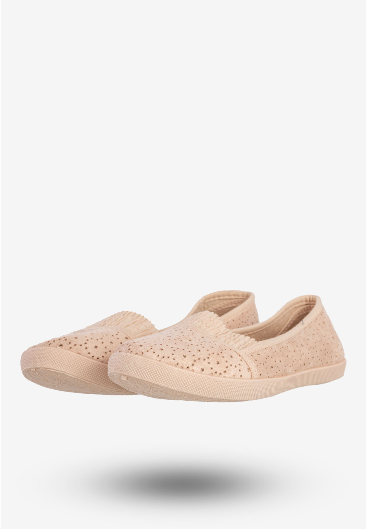 Baleriny Damskie Buty Ażurowe Wsuwane Półbuty Różowe Bella Paris CB359-72