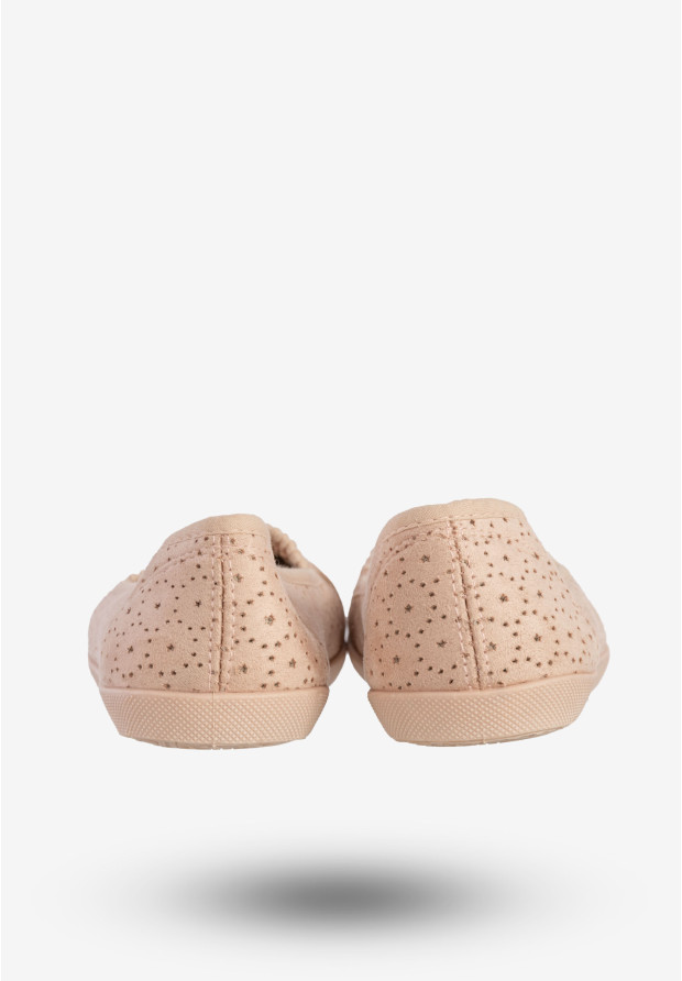 Baleriny Damskie Buty Ażurowe Wsuwane Półbuty Różowe Bella Paris CB359-72