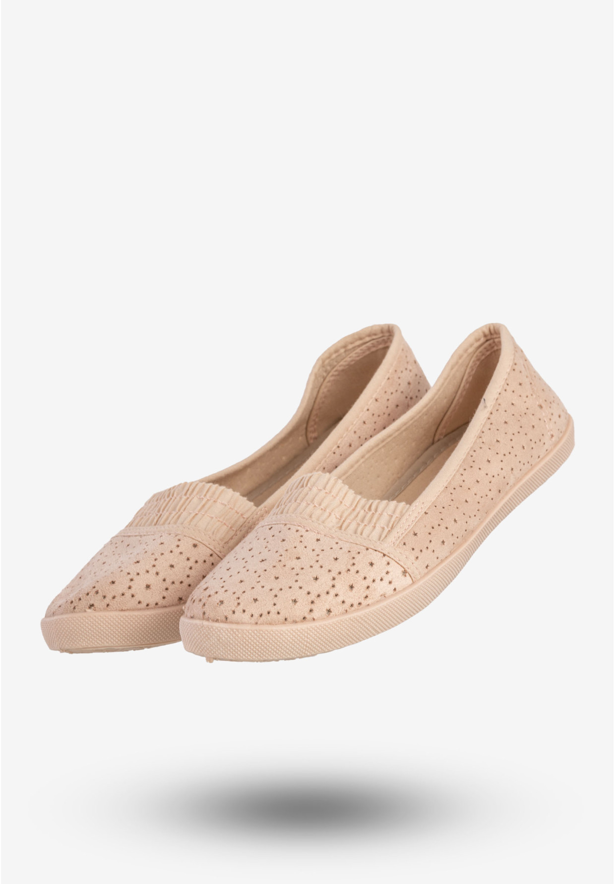 Baleriny Damskie Buty Ażurowe Wsuwane Półbuty Różowe Bella Paris CB359-72