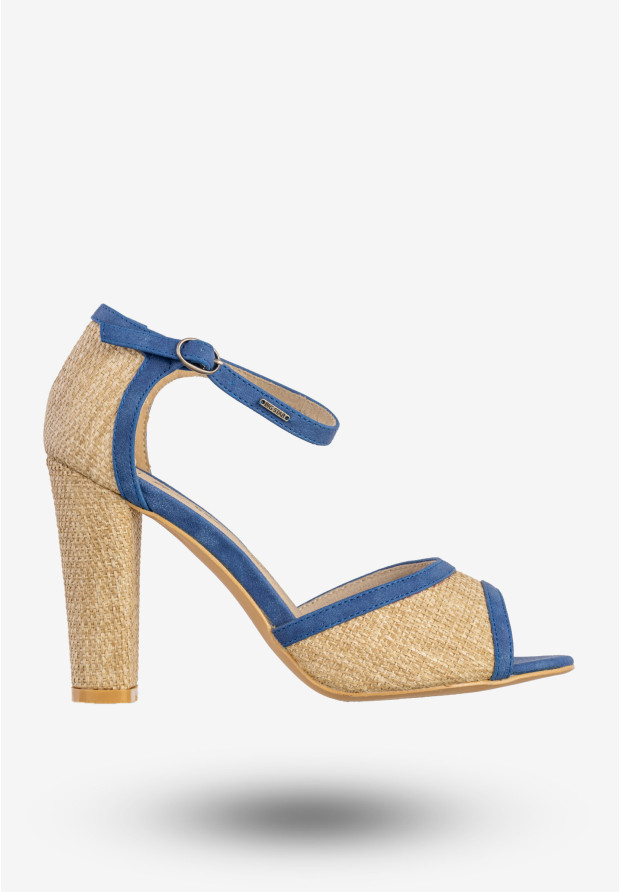 Sandały Damskie BIG STAR Buty Na Słupku Letnie Niebieskie S274200