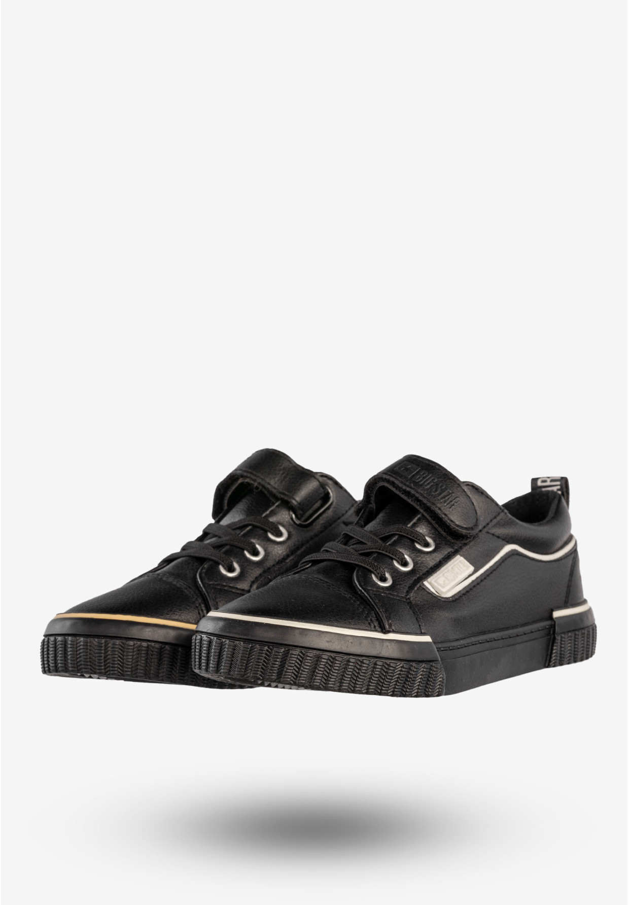 Trampki Dziecięce BIG STAR  Ekoskóra Buty Na Rzepy Czarne HH374029