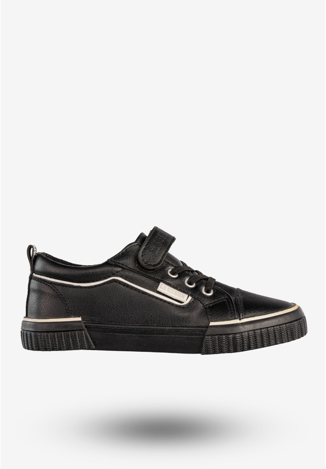 Trampki Dziecięce BIG STAR  Ekoskóra Buty Na Rzepy Czarne HH374029