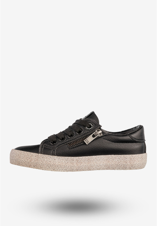 Trampki Dziecięce BIG STAR Ekoskóra Buty Na Zamek Czarne AA374041