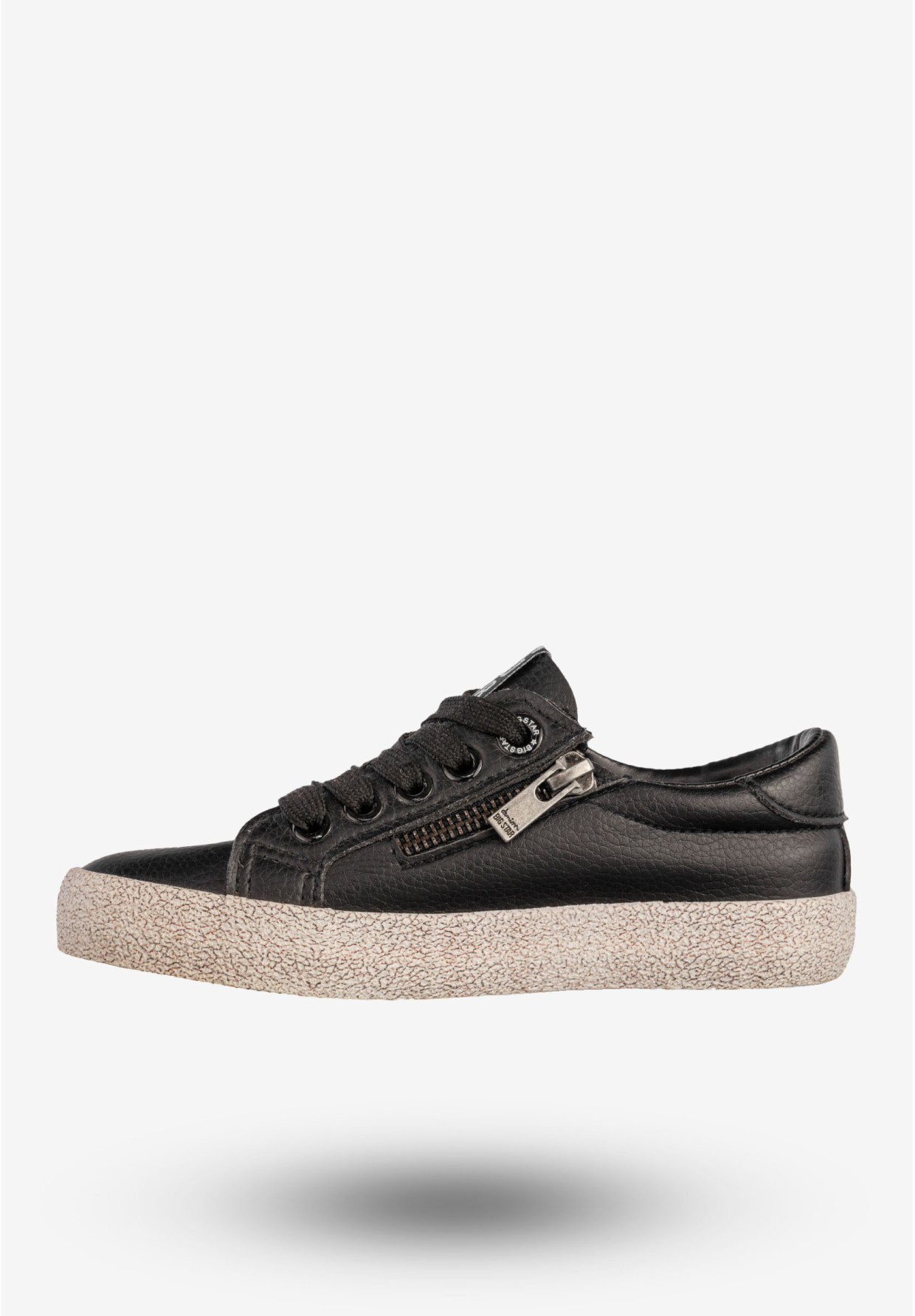 Trampki Dziecięce BIG STAR Ekoskóra Buty Na Zamek Czarne AA374041