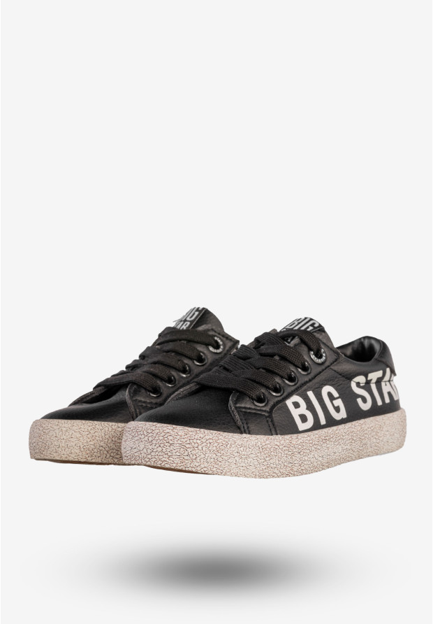 Trampki Dziecięce BIG STAR Ekoskóra Buty Na Zamek Czarne AA374041