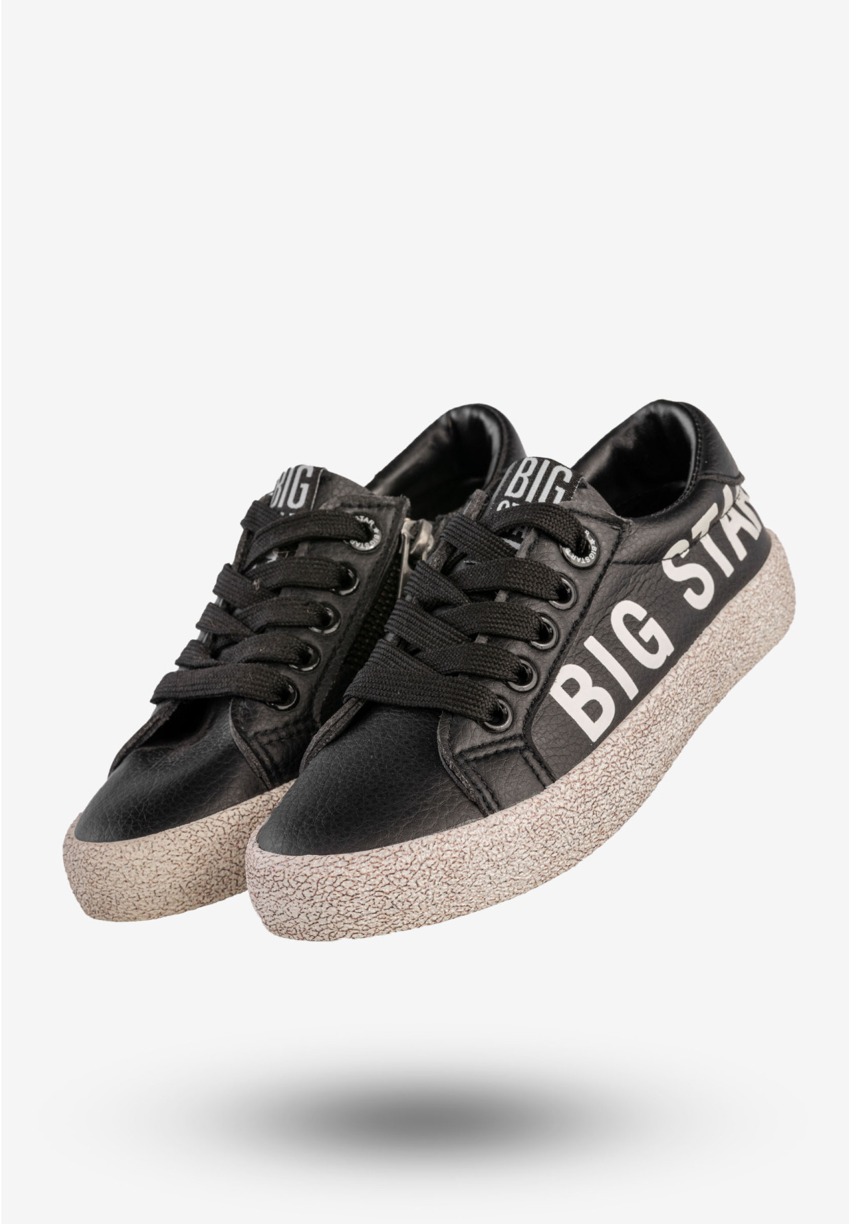 Trampki Dziecięce BIG STAR Ekoskóra Buty Na Zamek Czarne AA374041