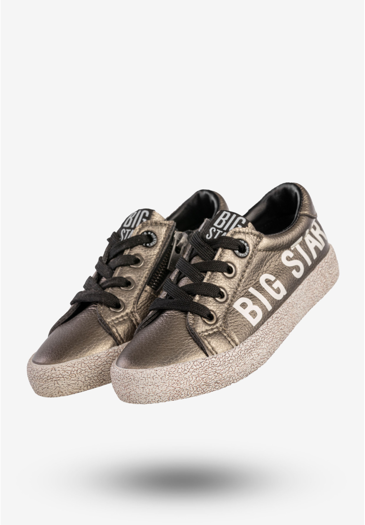 Trampki Dziecięce BIG STAR Ekoskóra Buty Na Zamek Metaliczne AA374042