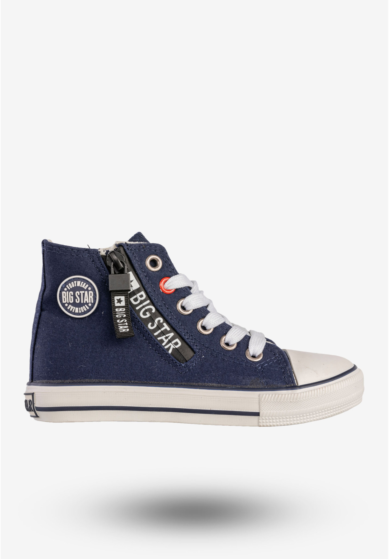 Trampki Dziecięce BIG STAR Buty Na Zamek Wysokie Granatowe AA374077