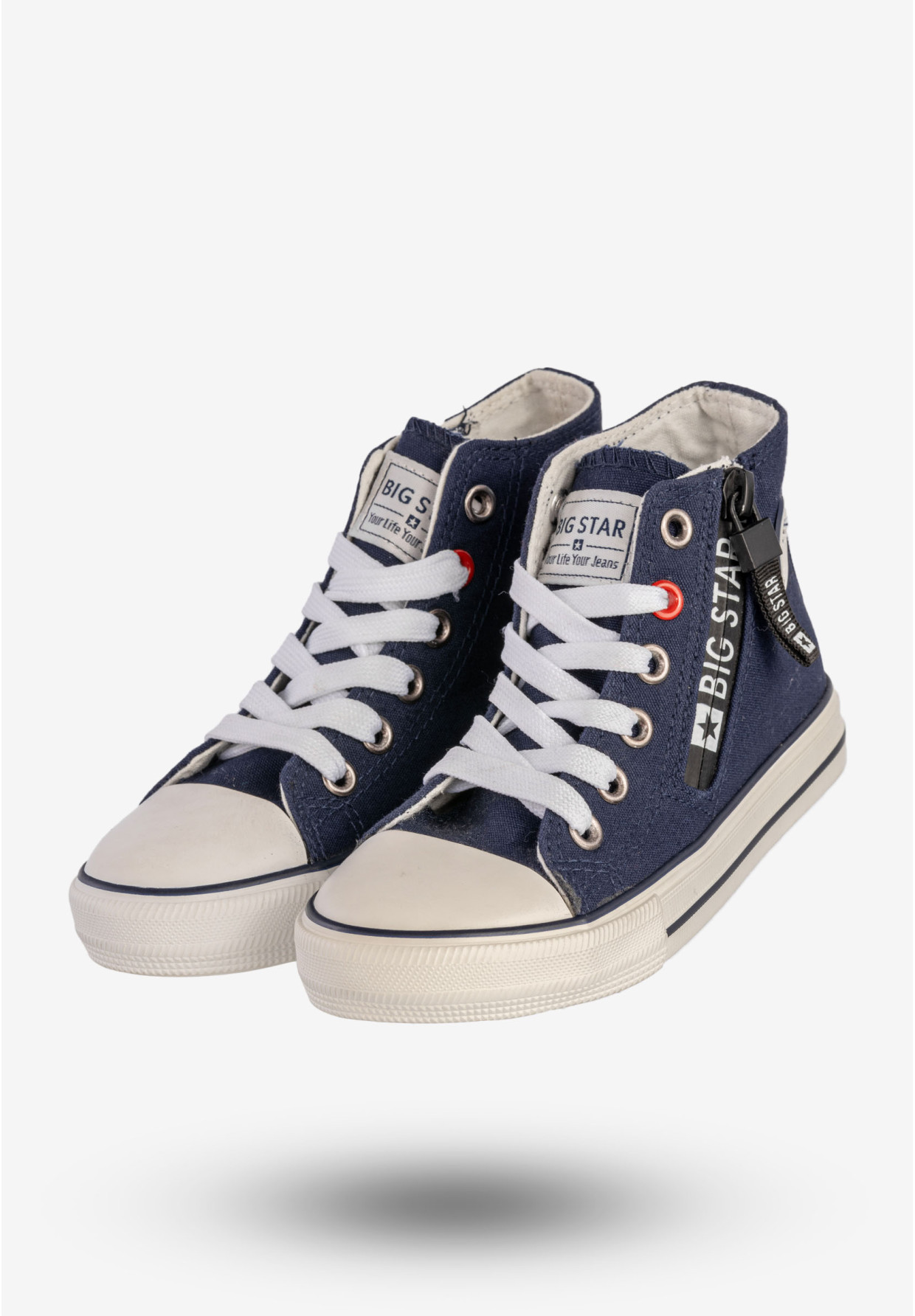 Trampki Dziecięce BIG STAR Buty Na Zamek Wysokie Granatowe AA374077