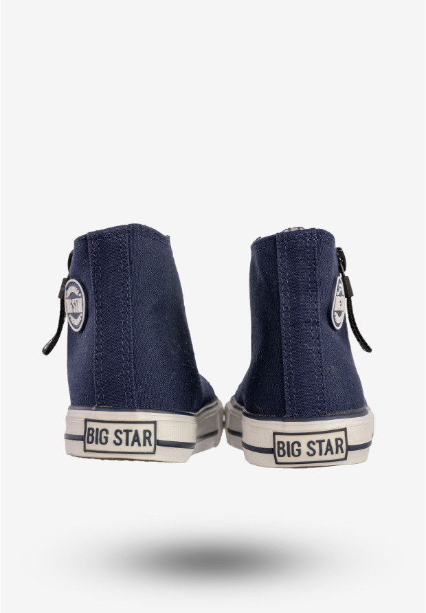 Trampki Dziecięce BIG STAR Buty Na Zamek Wysokie Granatowe AA374077