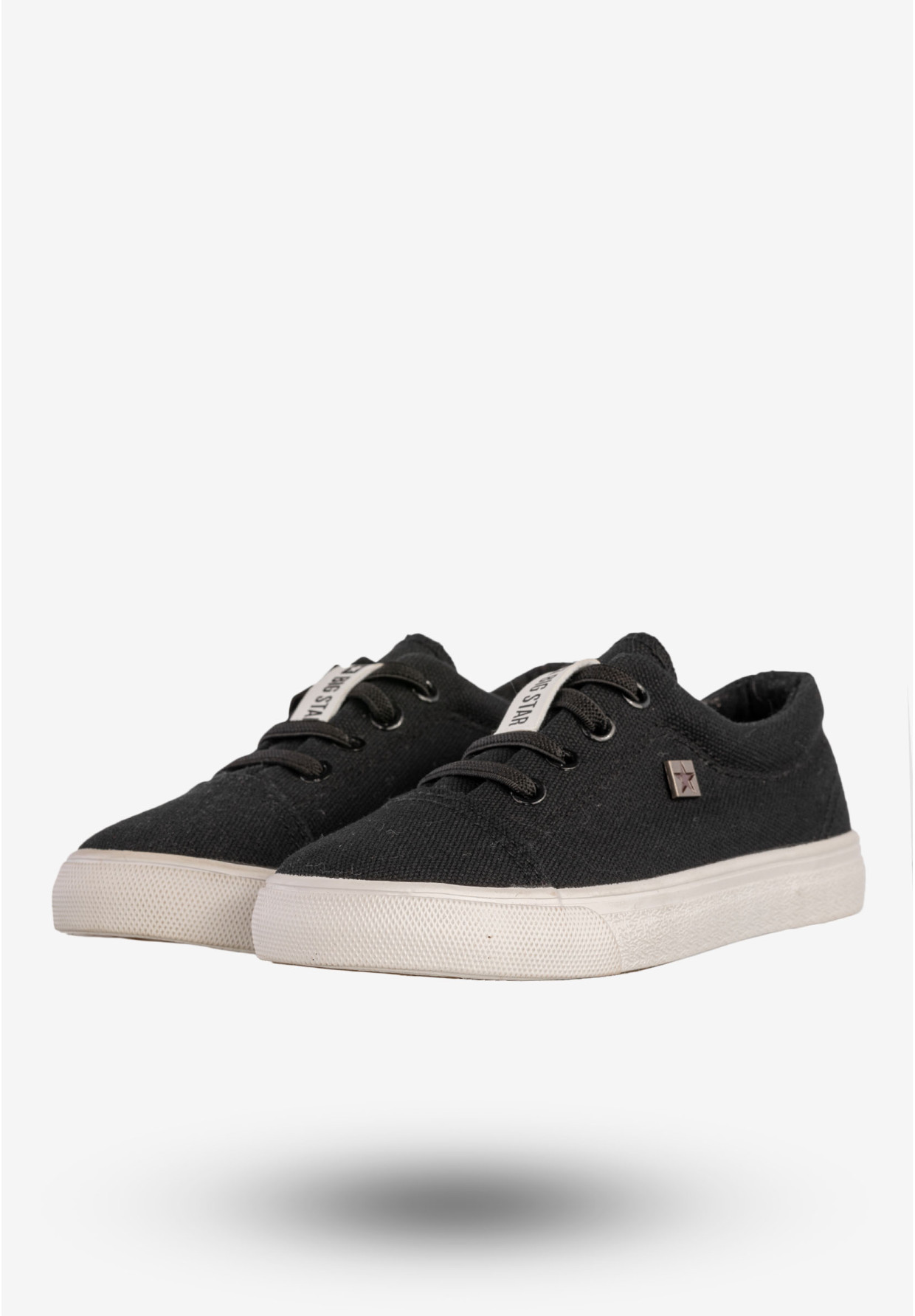 Trampki Dziecięce BIG STAR Buty Sznurowane Tenisówki Czarne DD374078