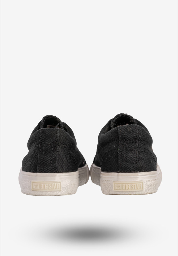 Trampki Dziecięce BIG STAR Buty Sznurowane Tenisówki Czarne DD374078