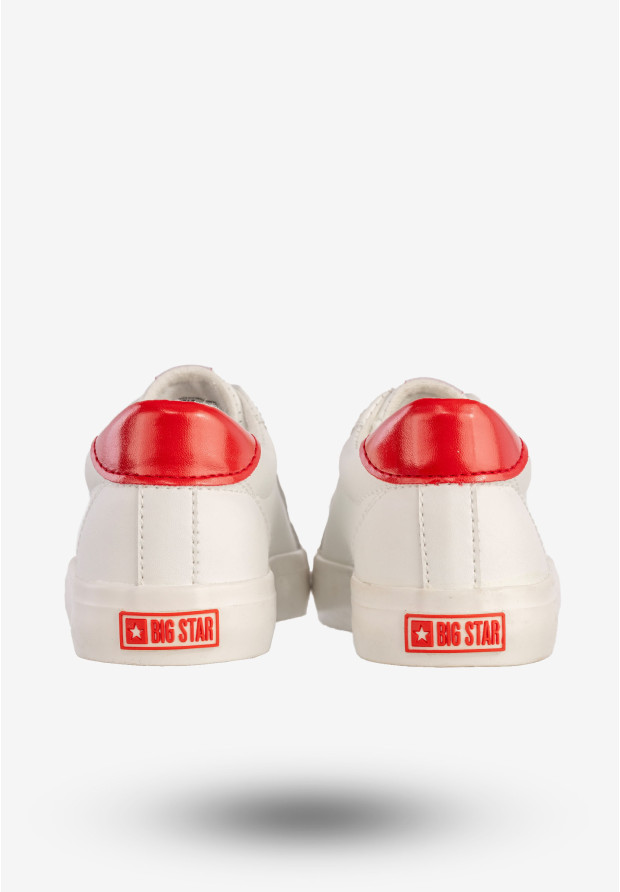 Trampki Dziecięce BIG STAR Ekoskóra Buty Tenisówki Białe DD374134