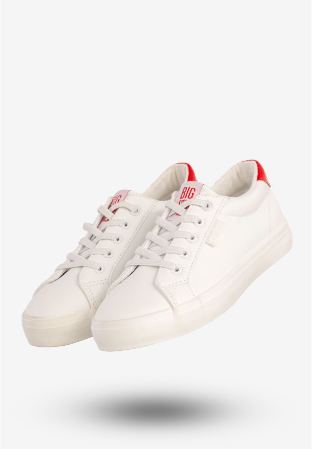 Trampki Dziecięce BIG STAR Ekoskóra Buty Tenisówki Białe DD374134