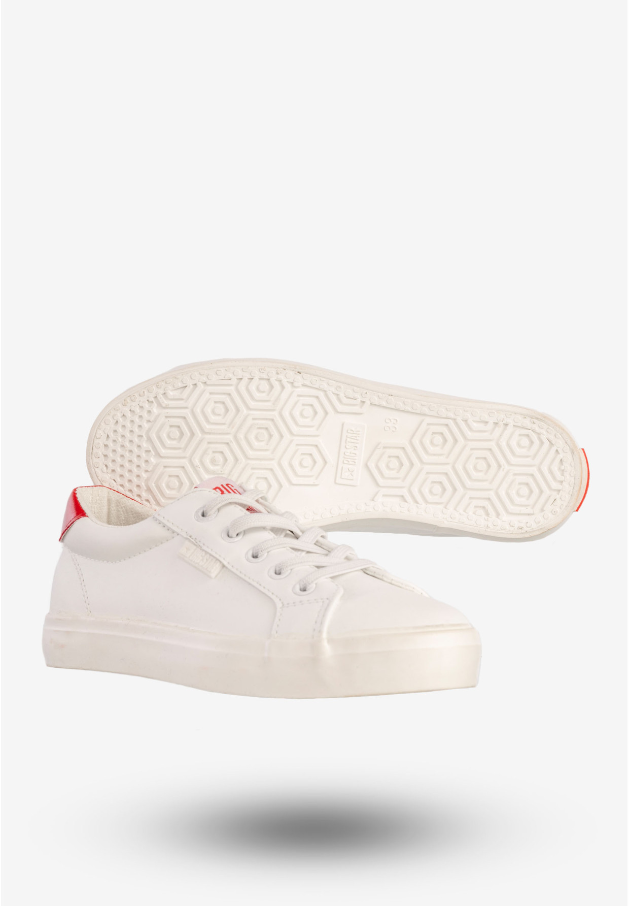 Trampki Dziecięce BIG STAR Ekoskóra Buty Tenisówki Białe DD374134