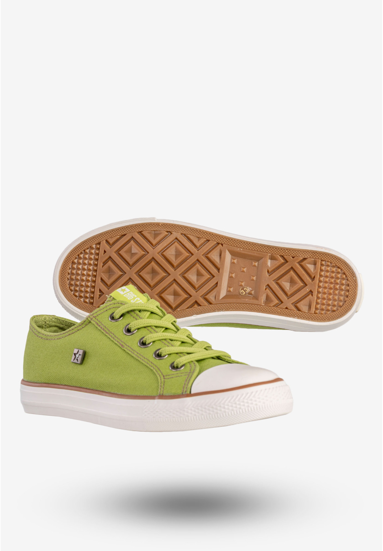 Trampki Dziecięce BIG STAR Buty Sportowe Niskie Zielone DD374087