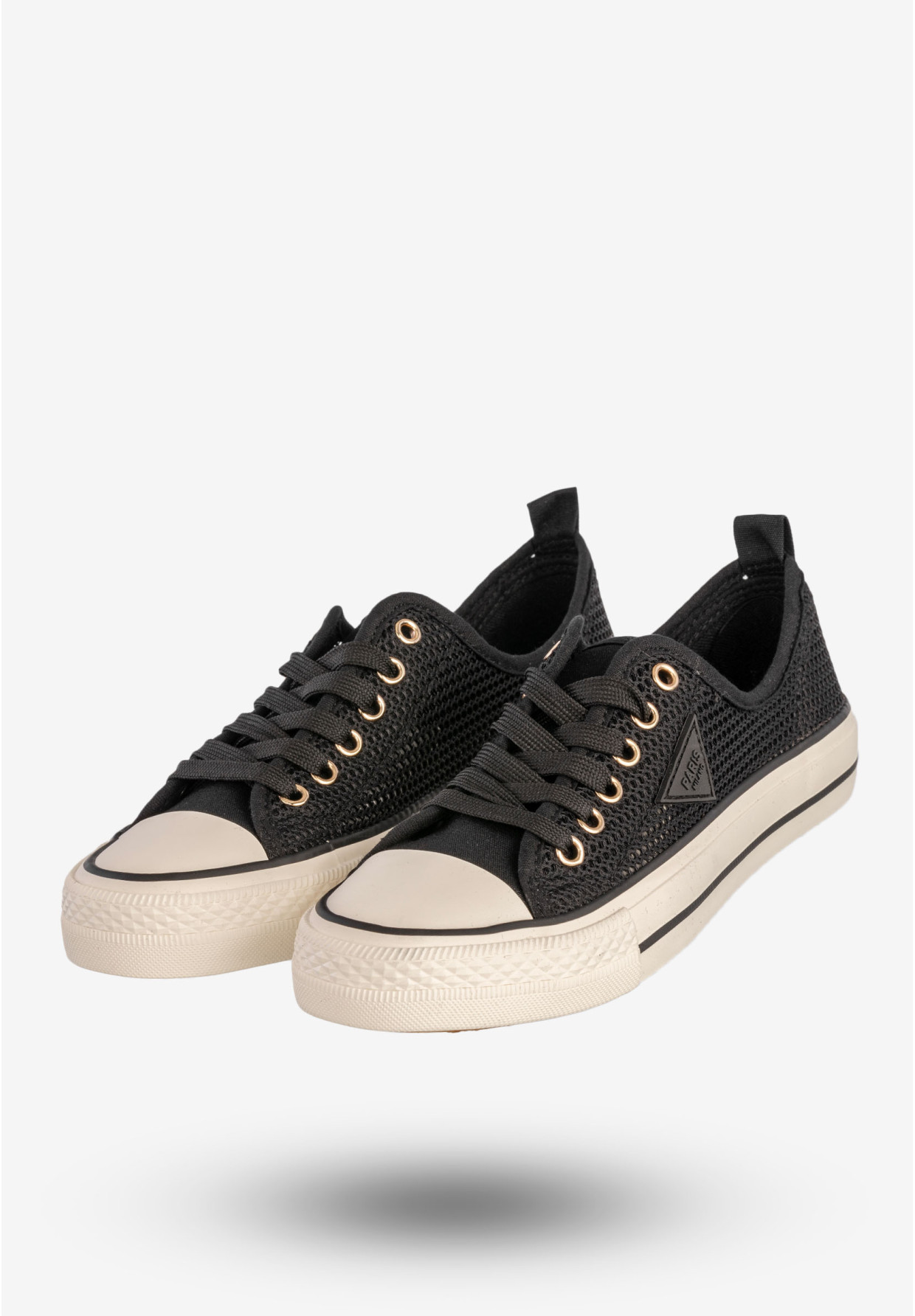Trampki Damskie Ażurowe Buty Sportowe Czarne MSMG QY838