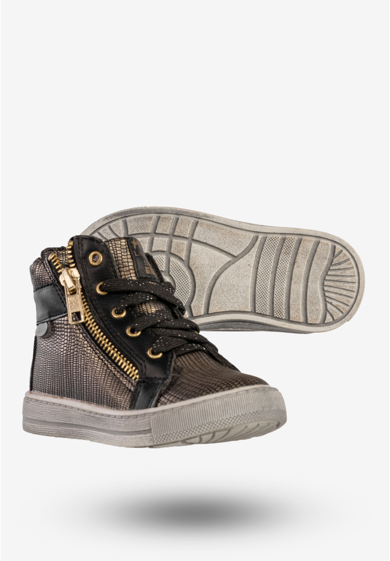 Sneakersy Dziecięce Ekoskóra Buty Sportowe Z Zamkiem Metaliczne American Club G-C16133E-A1