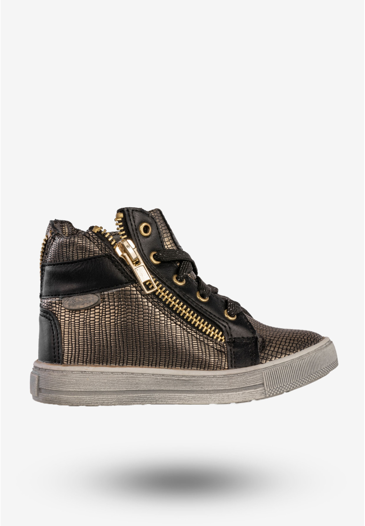 Sneakersy Dziecięce Ekoskóra Buty Sportowe Z Zamkiem Metaliczne American Club G-C16133E-A1