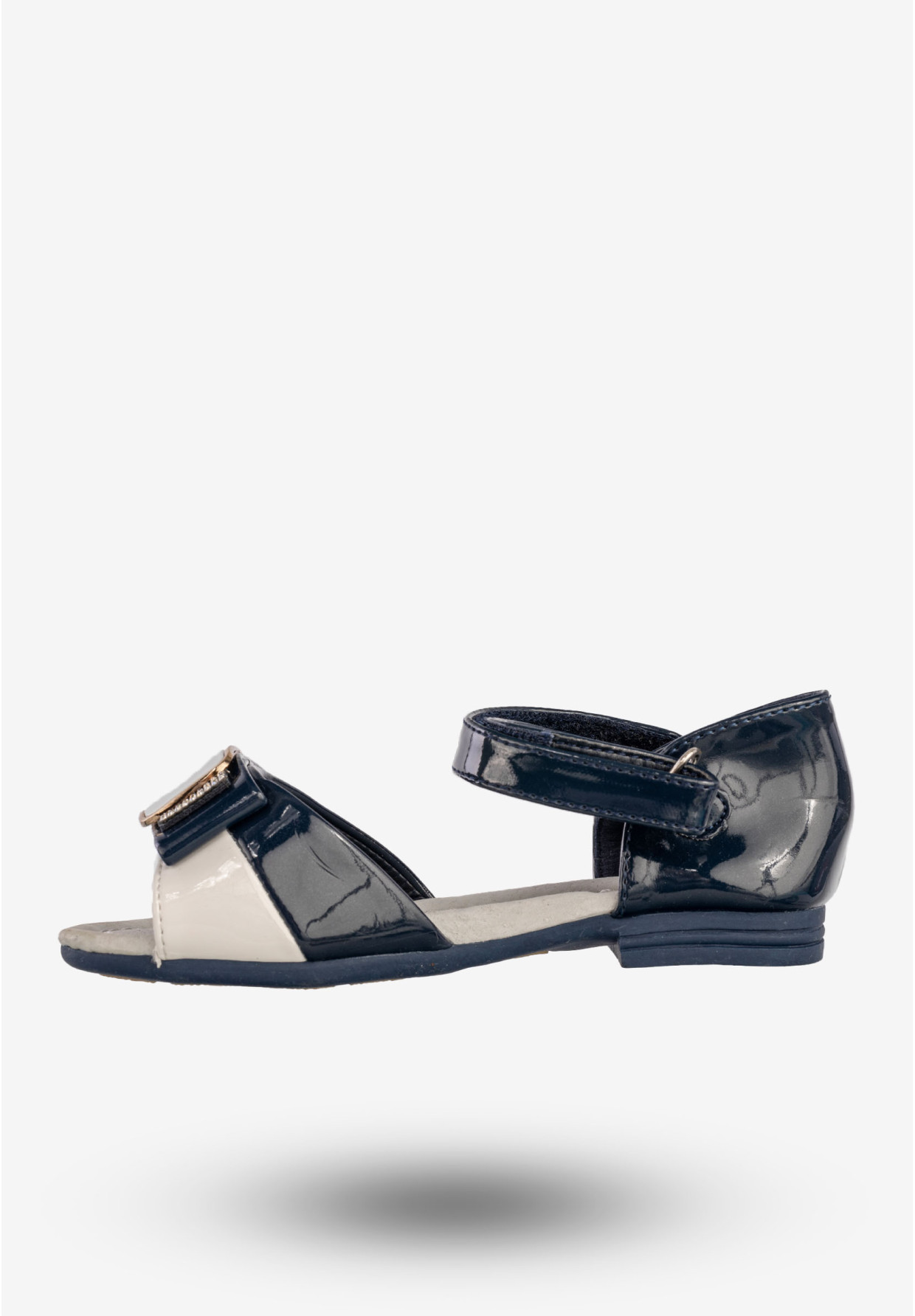 Sandały Dziewczęce Ekoskóra Buty Na Rzepy Eleganckie Granatowe Apawwa M-234