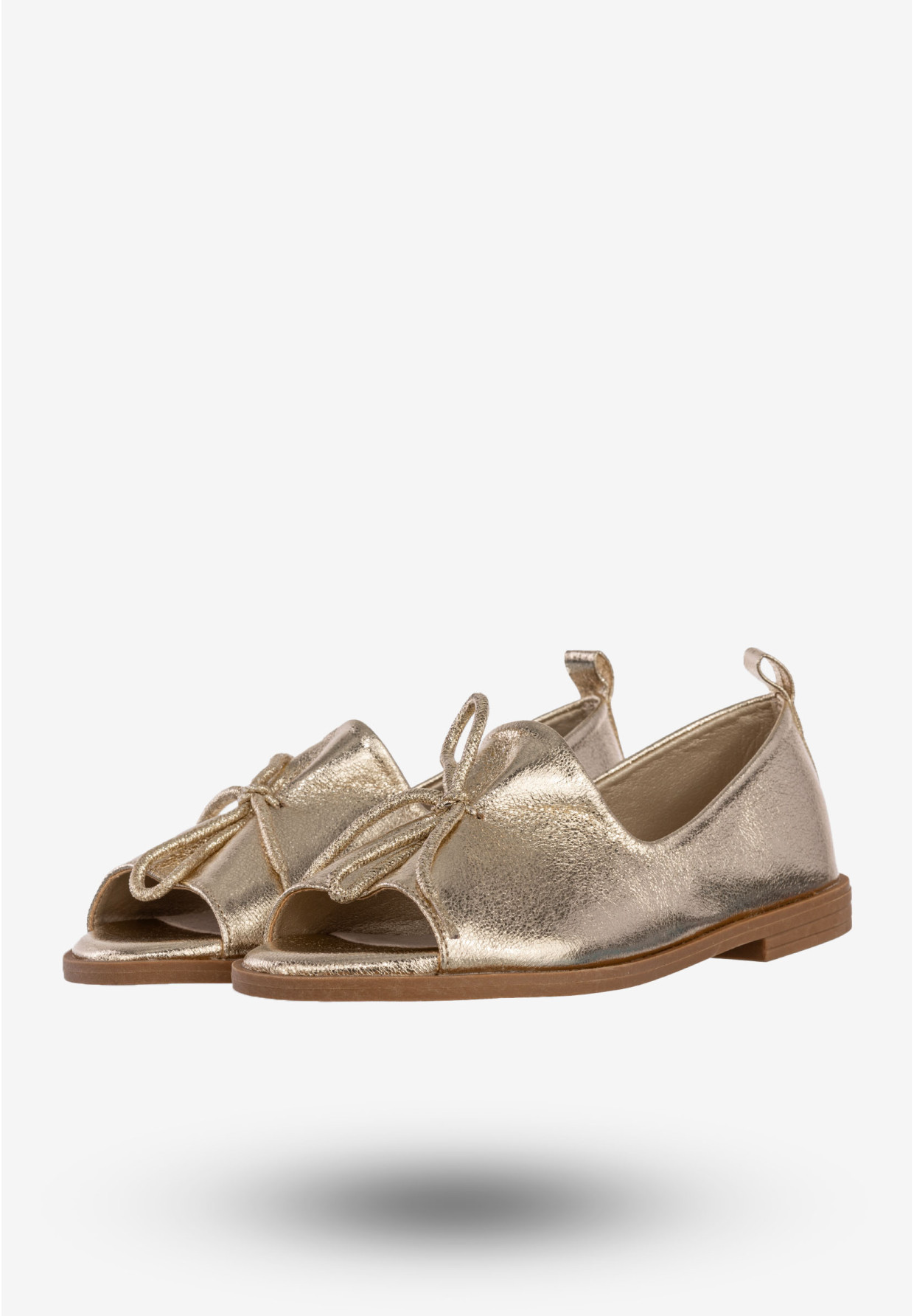 Półbuty Damskie Ekoskóra Buty Eleganckie Letnie Złote Milano 7LL-512