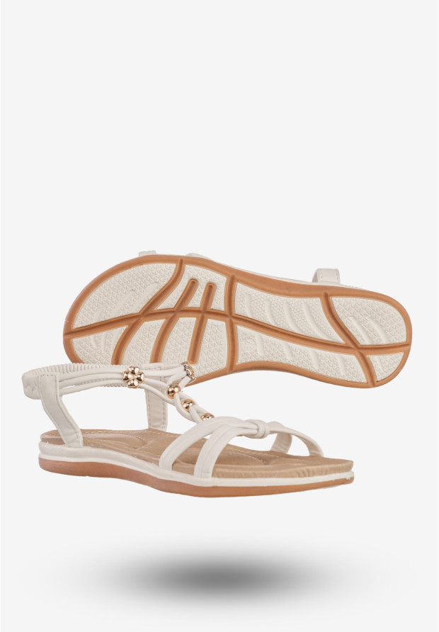Sandały Damskie Ekoskóra Buty Na Lato Eleganckie Białe Libra Pop FY6815