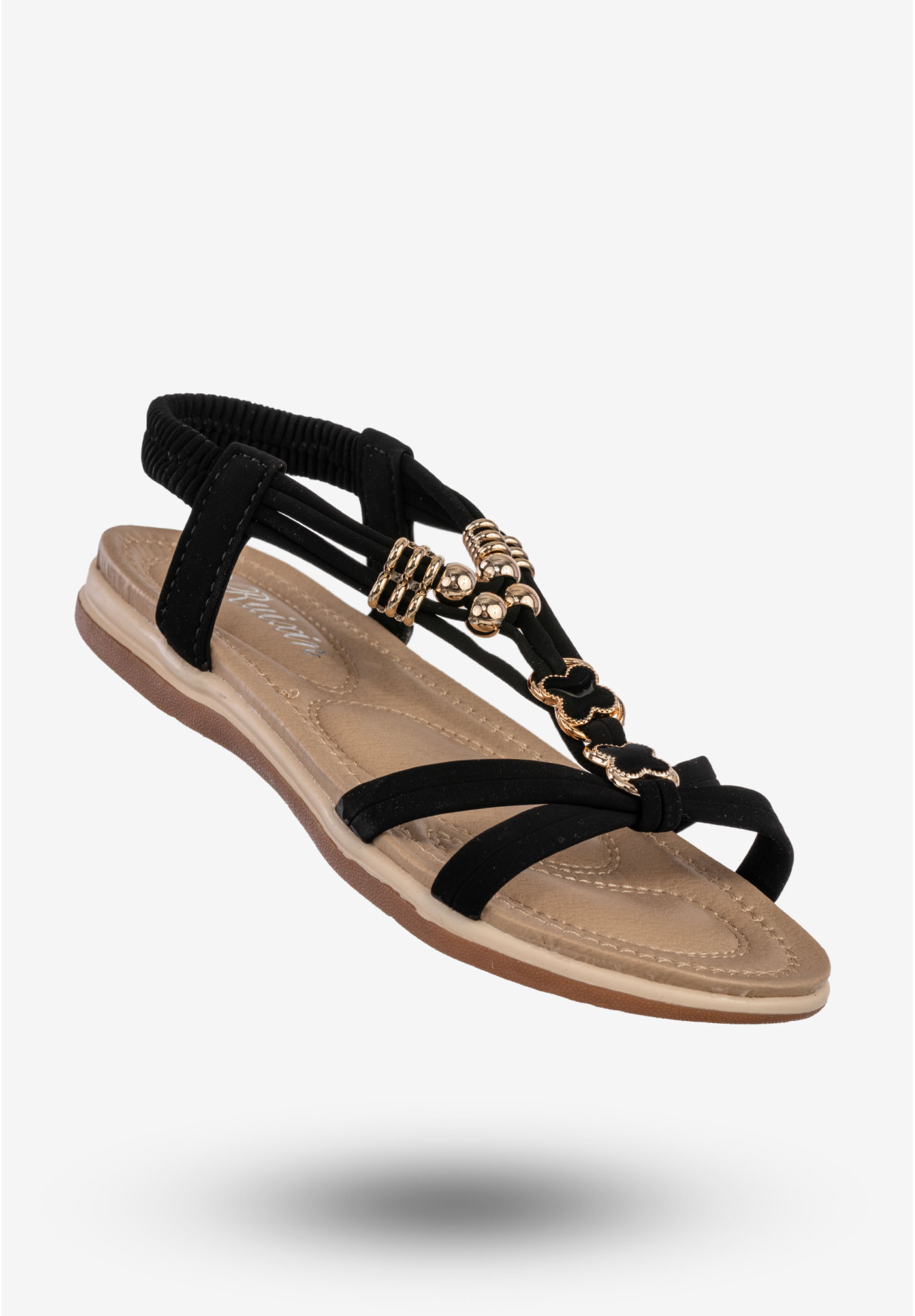 Sandały Dziewczęce Ekoskóra Buty Na Lato Eleganckie Czarne Ruixin C105