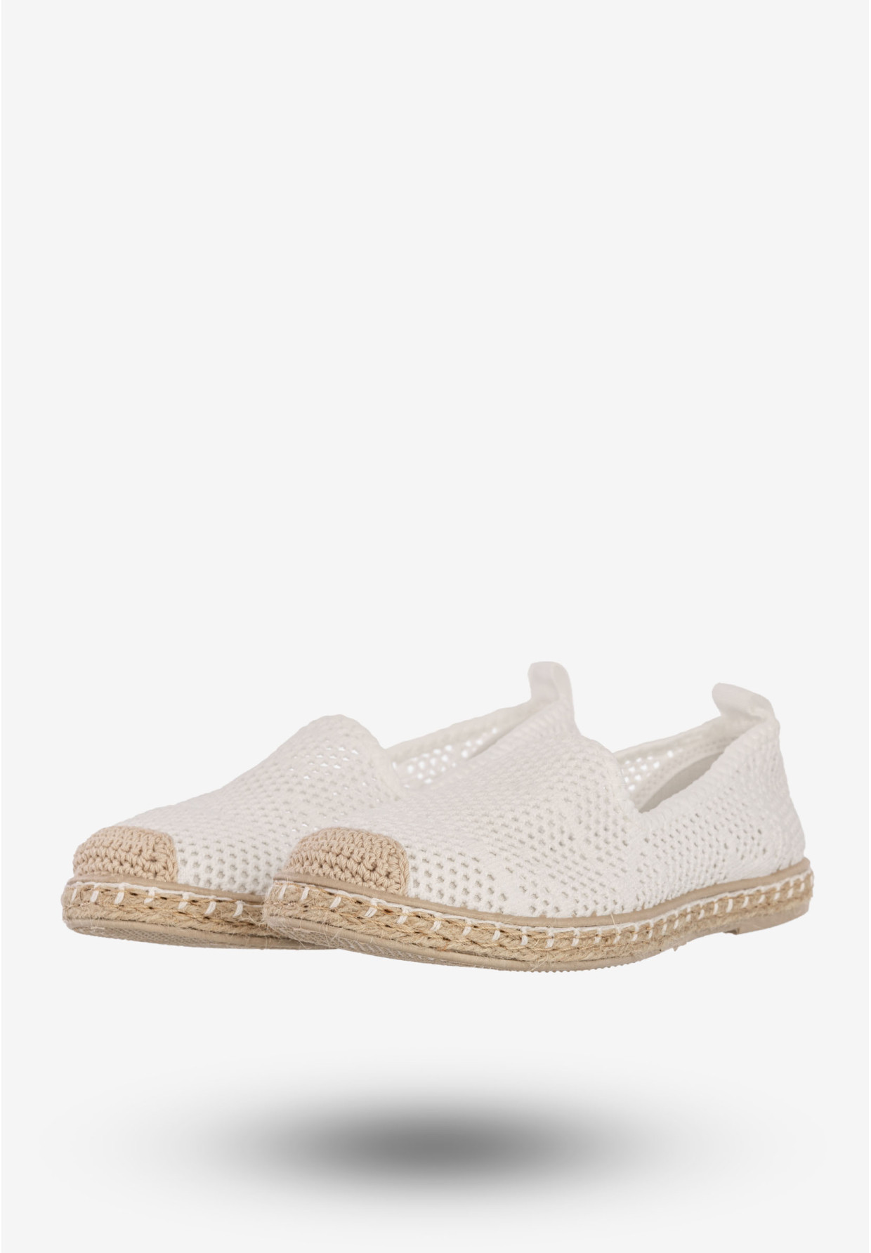 Espadryle Damskie Ażurowe Buty Casual Półbuty Letnie Białe DD3012-2A