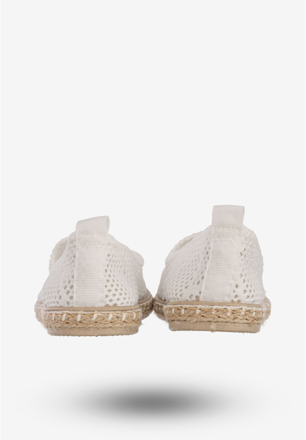 Espadryle Damskie Ażurowe Buty Casual Półbuty Letnie Białe DD3012-2A