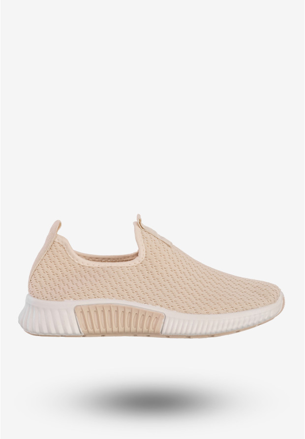 Sneakersy Damskie Wsuwane Buty Sportowe Beżowe Funui QH515-8