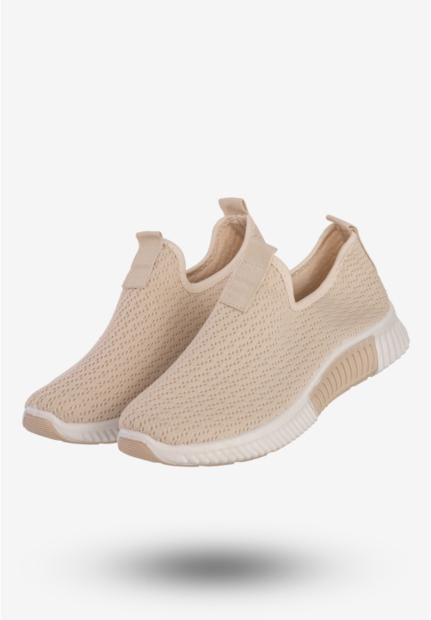 Sneakersy Damskie Wsuwane Buty Sportowe Beżowe Funui QH515-8