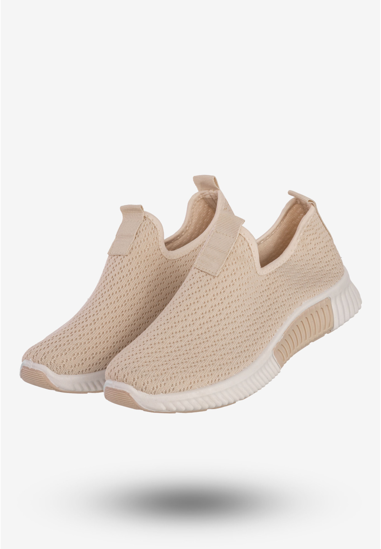 Sneakersy Damskie Wsuwane Buty Sportowe Beżowe Funui QH515-8
