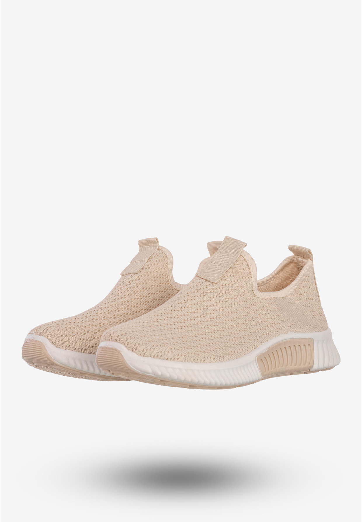 Sneakersy Damskie Wsuwane Buty Sportowe Beżowe Funui QH515-8