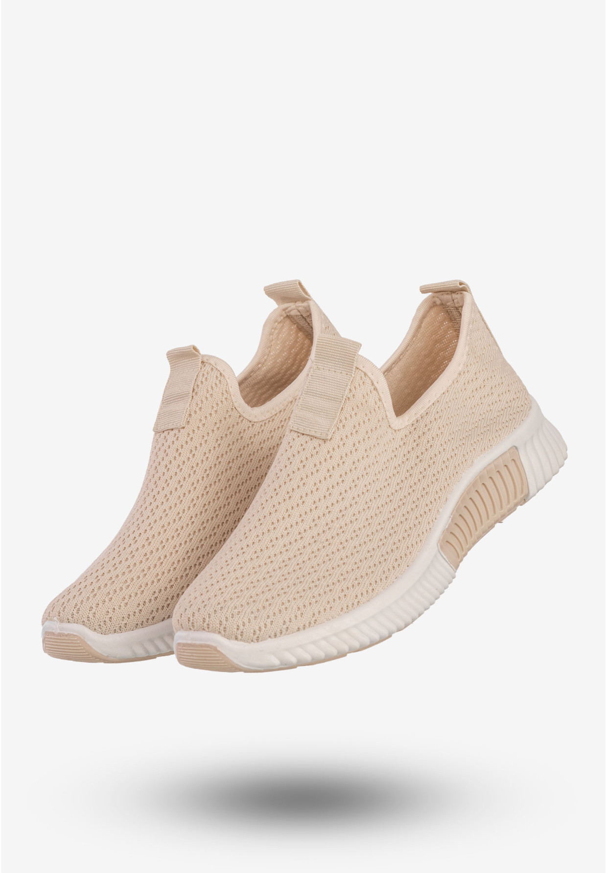 Sneakersy Damskie Wsuwane Buty Sportowe Beżowe Funui QH515-8