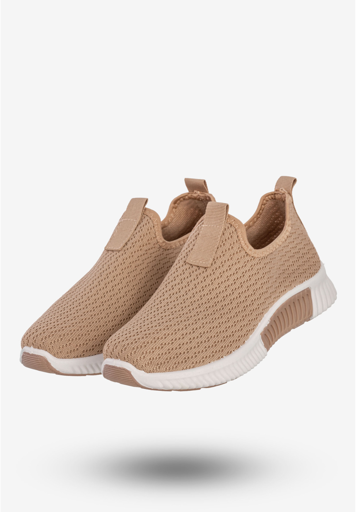 Sneakersy Damskie Wsuwane Buty Sportowe Beżowe Funui QH515-63