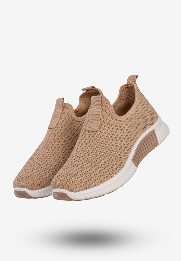 Sneakersy Damskie Wsuwane Buty Sportowe Beżowe Funui QH515-63