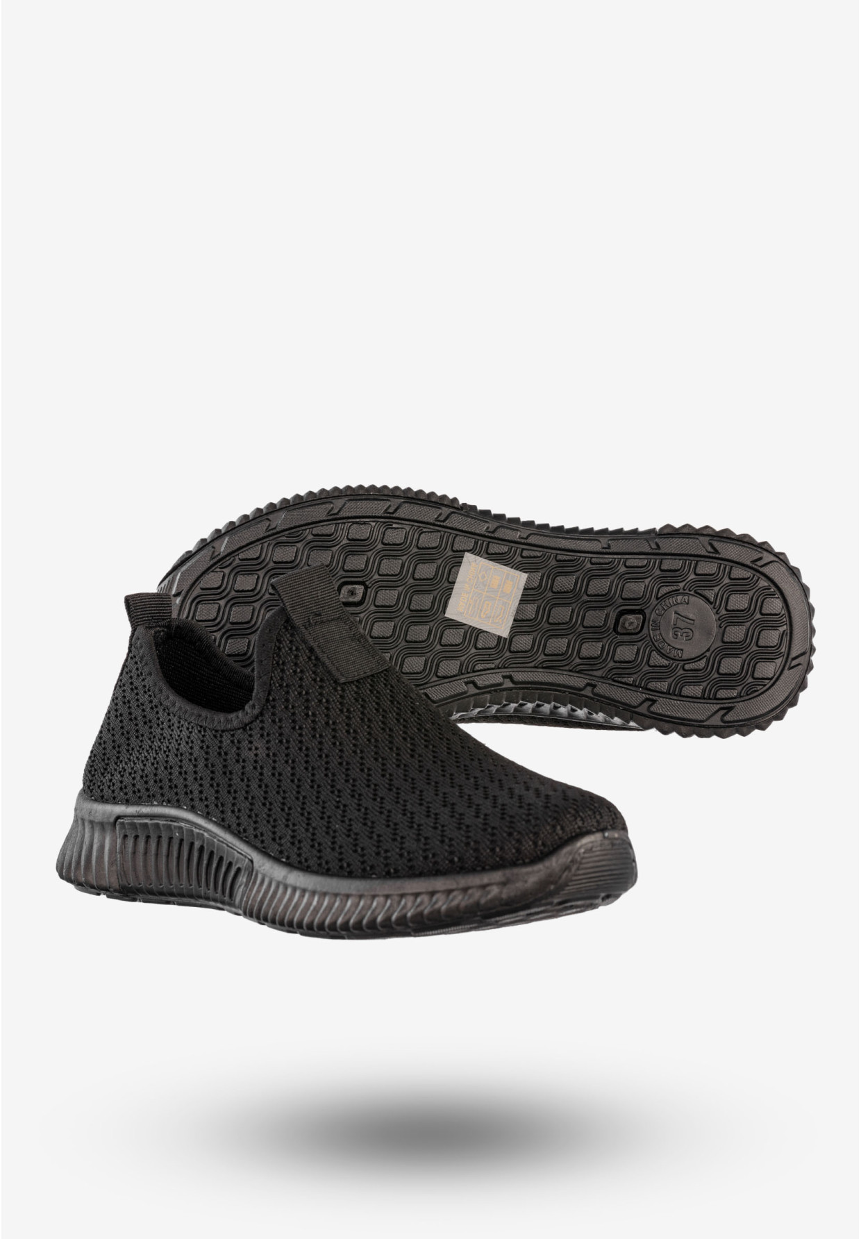 Sneakersy Damskie Wsuwane Buty Sportowe Czarne Funui QH515A
