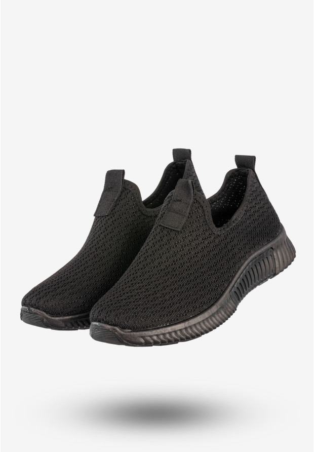 Sneakersy Damskie Wsuwane Buty Sportowe Czarne Funui QH515A