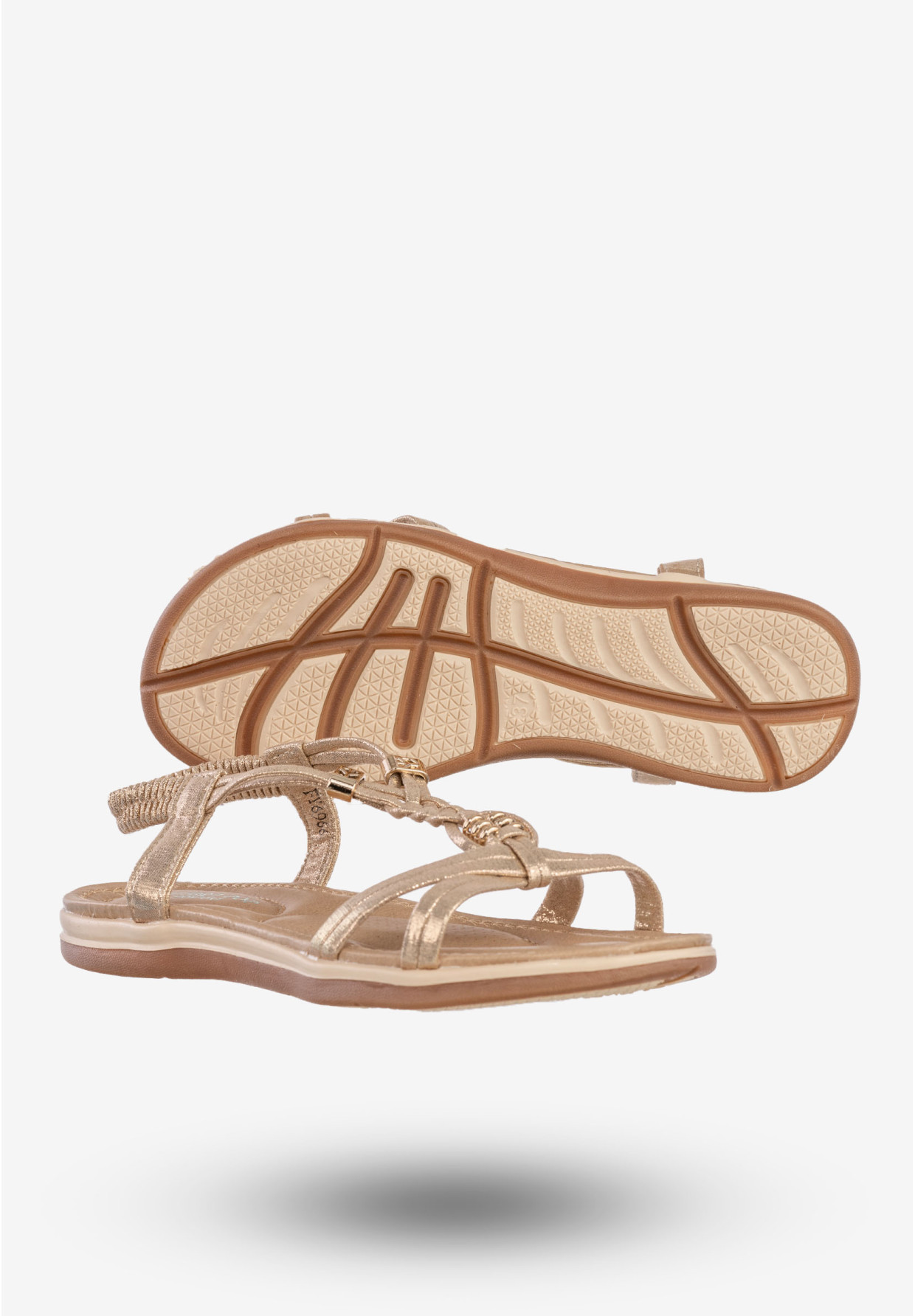 Sandały Damskie Ekoskóra Buty Na Wiosnę Lato Libra Pop Złote FY6966