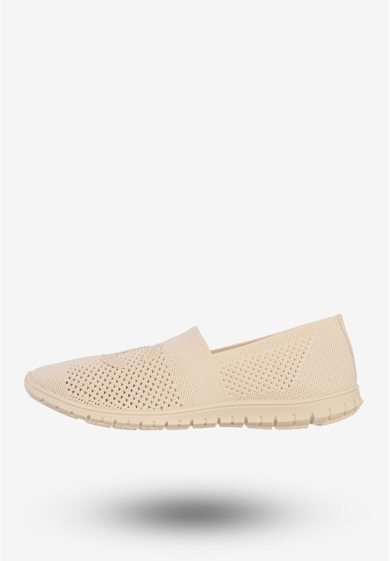 Sneakersy Damskie Wsuwane Buty Sportowe Półbuty Beżowe DD4043-5