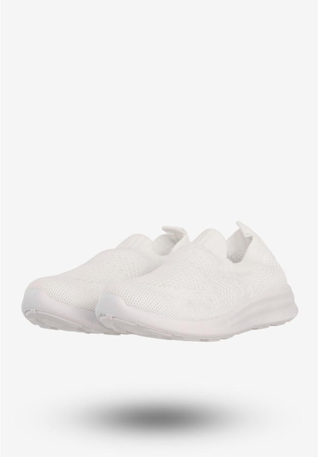 Sneakersy Dziecięce Wsuwane Buty Sportowe Białe Apawwa Z515