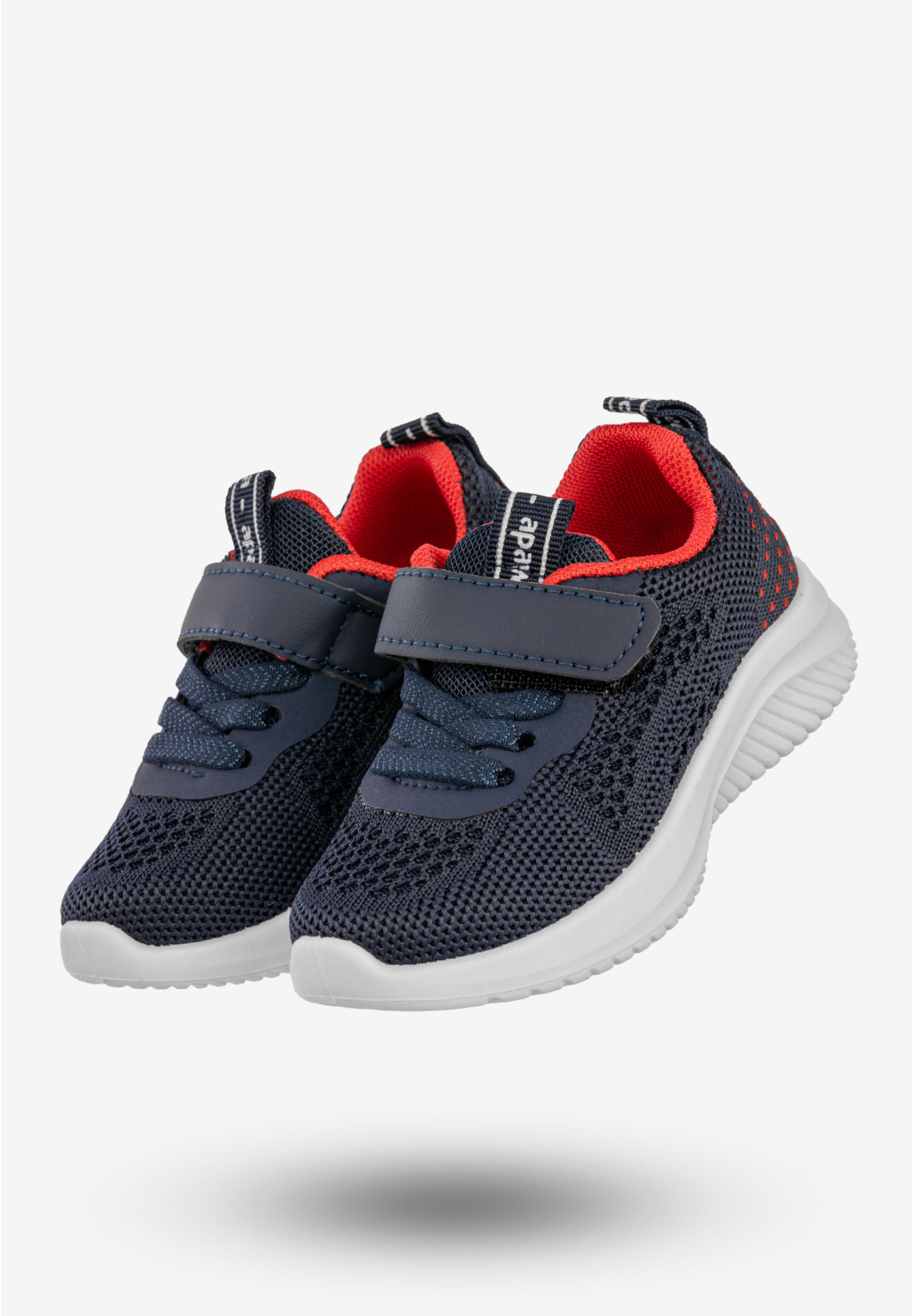 Sneakersy Dziecięce Na Rzepy Buty Sportowe Granatowe Apawwa Z395
