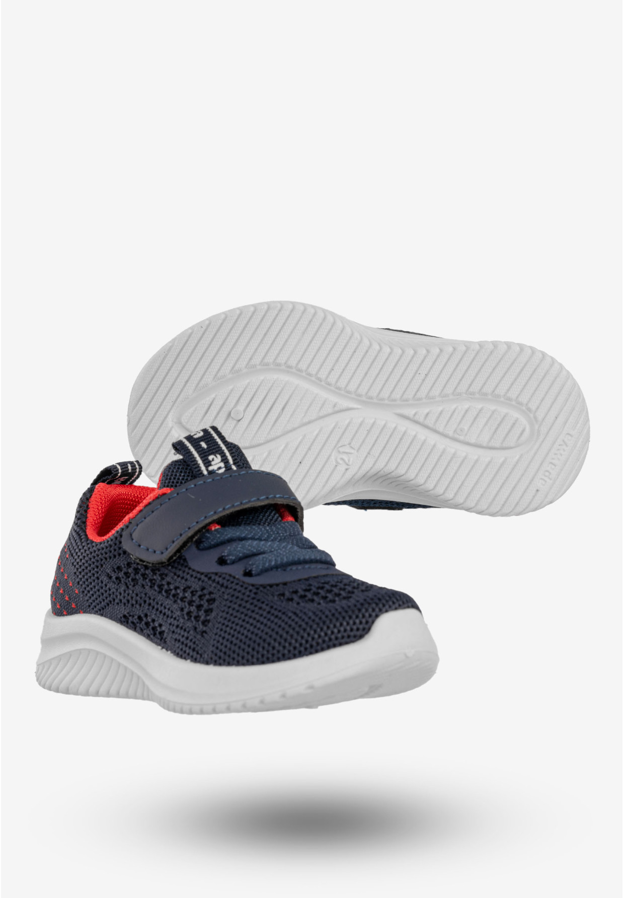 Sneakersy Dziecięce Na Rzepy Buty Sportowe Granatowe Apawwa Z395