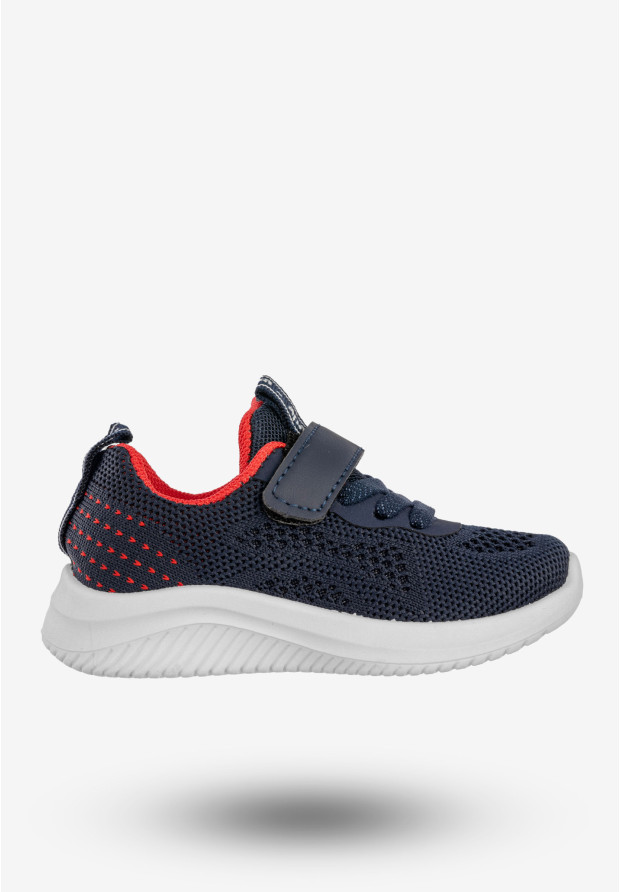 Sneakersy Dziecięce Na Rzepy Buty Sportowe Granatowe Apawwa Z395