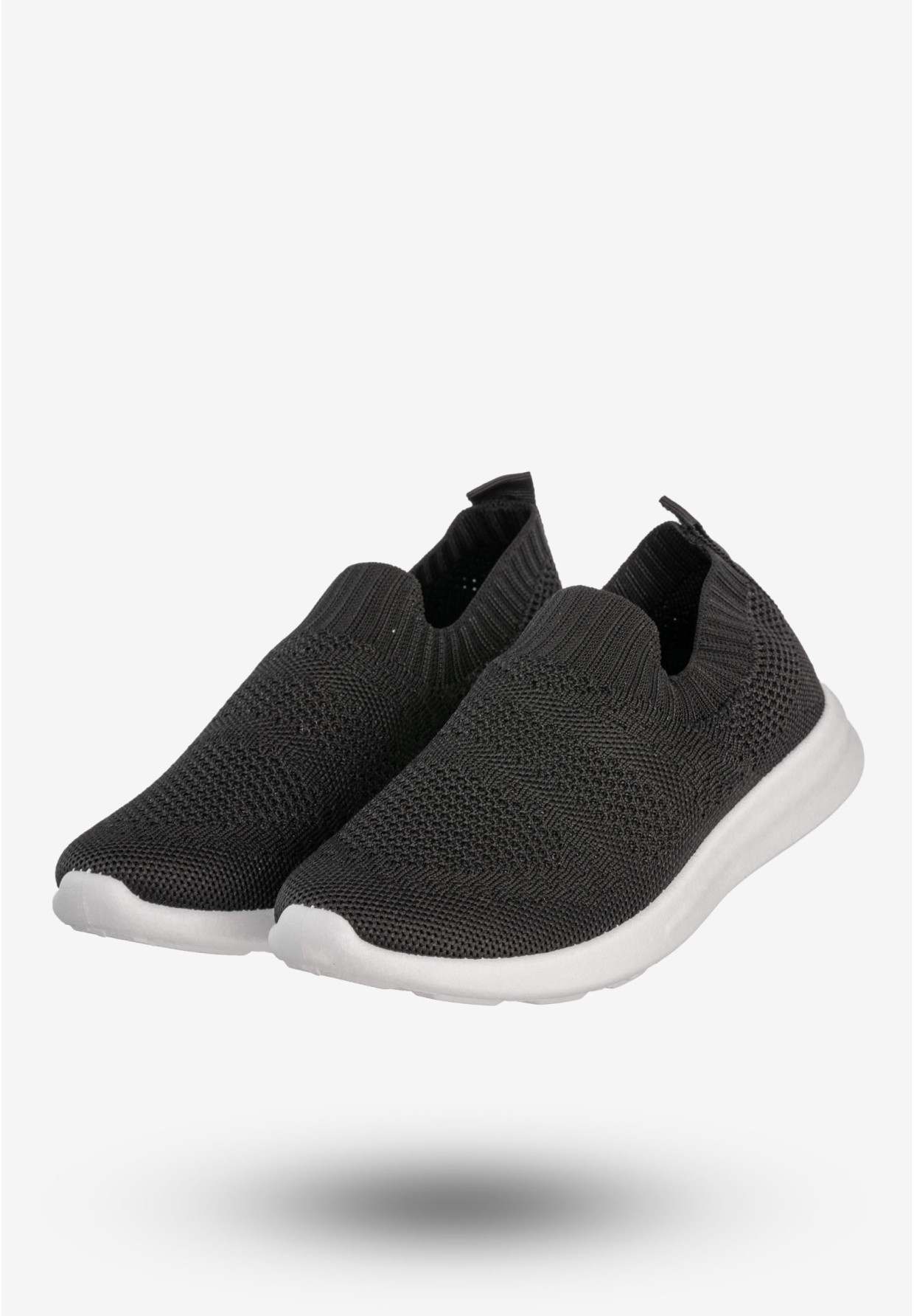 Sneakersy Dziecięce Wsuwane Buty Sportowe Półbuty Czarne Apawwa Z516