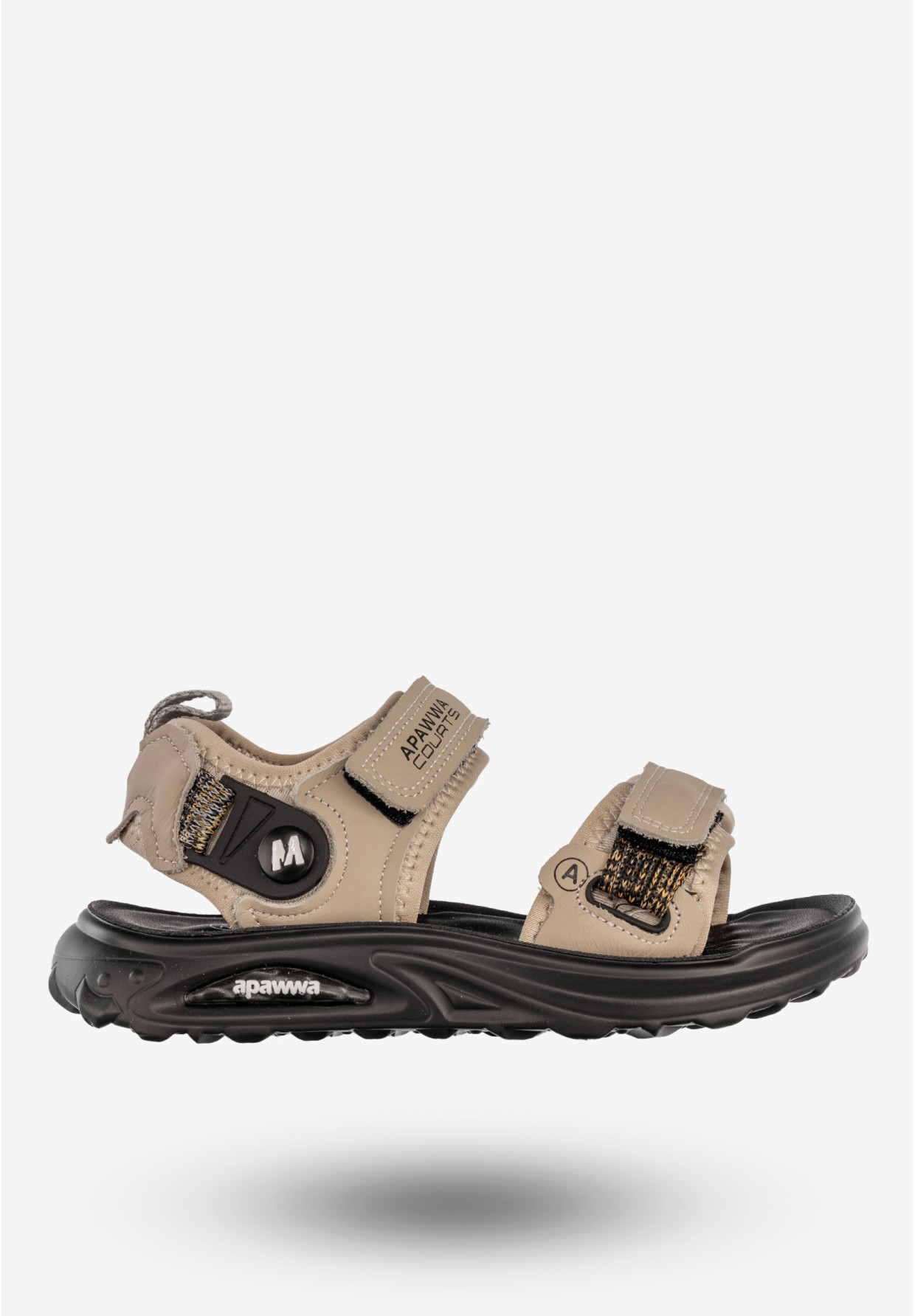 Sandały Dziecięce Ekoskóra Buty Na Rzepy Letnie Beżowe Apawwa P960P