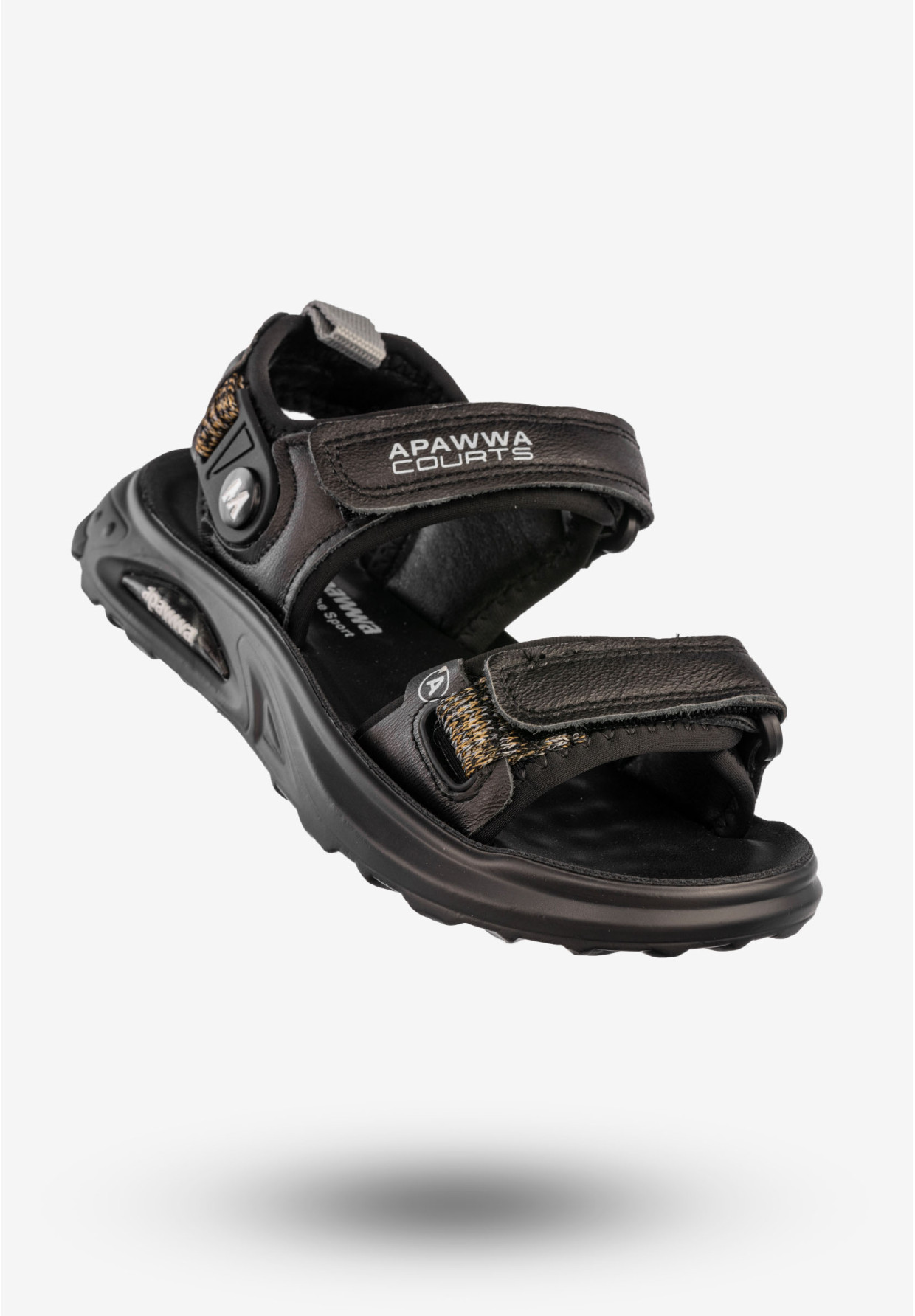 Sandały Dziecięce Ekoskóra Buty Na Rzepy Letnie Czarne Apawwa P960P