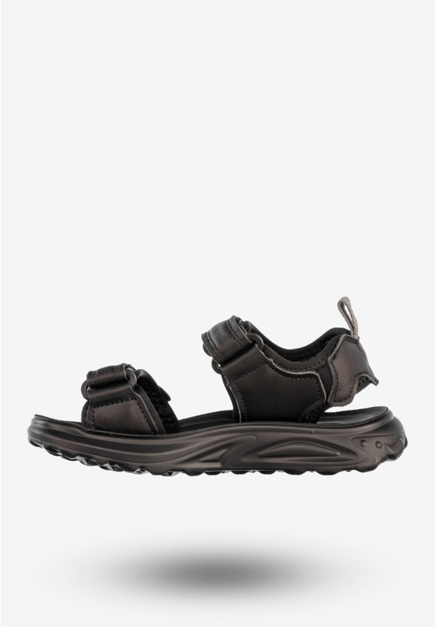 Sandały Dziecięce Ekoskóra Buty Na Rzepy Letnie Czarne Apawwa P960P