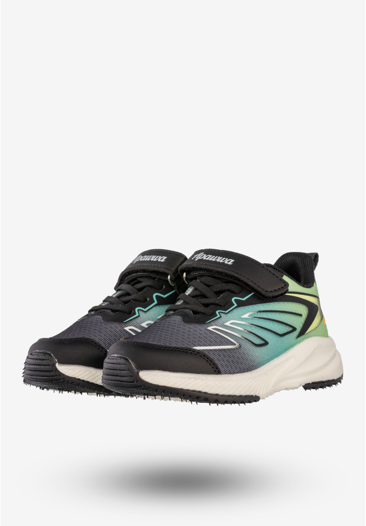 Sneakersy Dziecięce Na Rzepy Buty Sportowe Półbuty Czarne Apawwa G1865P