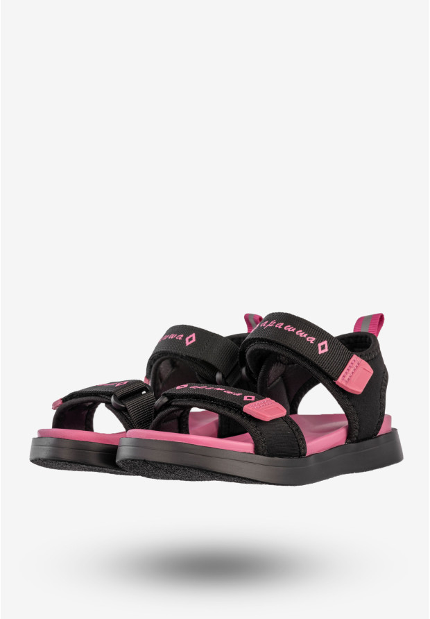 Sandały Dziecięce Buty Na Rzepy Letnie Lekkie Czarne Apawwa N1320P